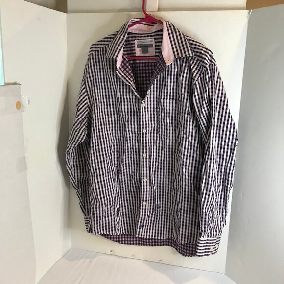 JOHNSTON & MURPHY MENS LONG SLEEVE SHIRT SIZE L - Picture 1 of 8
